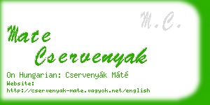 mate cservenyak business card